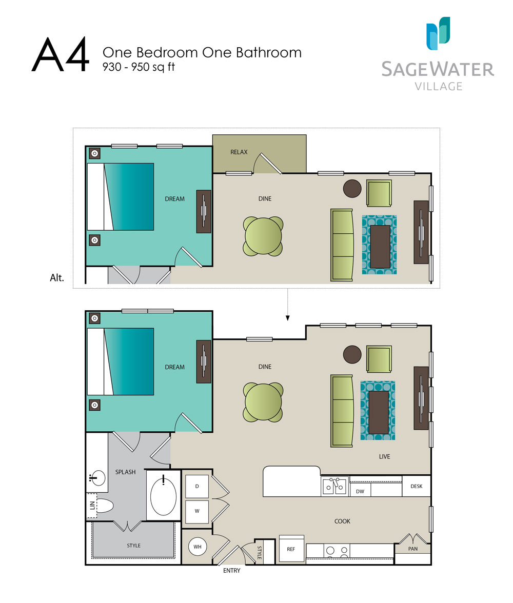 Apartments in North Fort Worth TX Sagewater Village Floor Plans